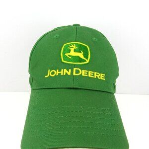 John Deere Embroidered Patch Logo Men's Green Snapback Cap Hat